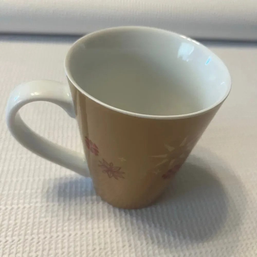 Lot of 2 Starbucks coffee company geometric floral print mug year 2013 12 oz